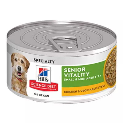 Hill's Science Diet Senior Vitality Small & Mini Adult 7+ Wet Dog Food - Chicken & Vegetable Stew - Image 1