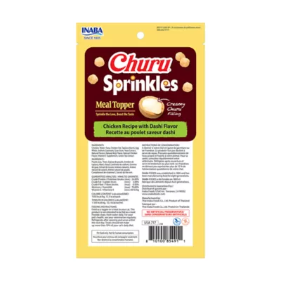 Inaba® Churu® Sprinkles Meal Topper Cat Treat - Chicken with Dashi, 3 Ct - Image 2