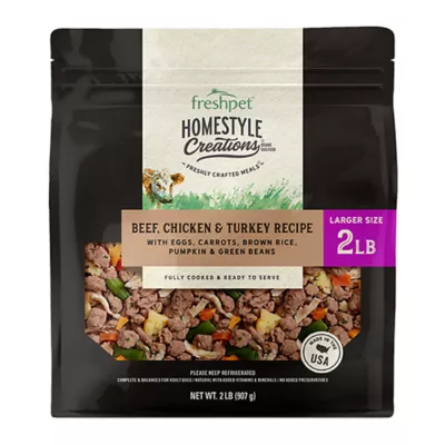 Freshpet Homestyle Creations Adult Fresh Dog Food - Beef, Chicken, & Turkey - Image 1