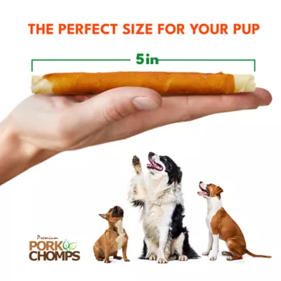 Pork Chomps No Hide Adult Dog Chews - Chicken & Sweet Potato 12 ct - Image 3