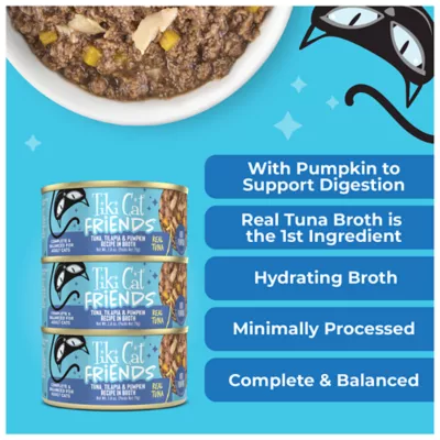 Tiki Cat Friends Adult Cat Wet Food - In Broth, With Pumpkin, 2.8 Oz - Image 5
