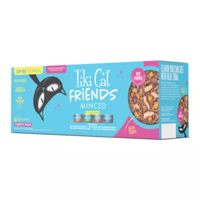 Tiki Cat Friends Adult Wet Cat Food - Grain Free, Fish With Pumpkin, Variety Pack, 12 Ct - Image 1