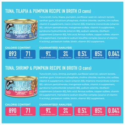 Tiki Cat Friends Adult Wet Cat Food - Grain Free, Fish With Pumpkin, Variety Pack, 12 Ct - Image 4