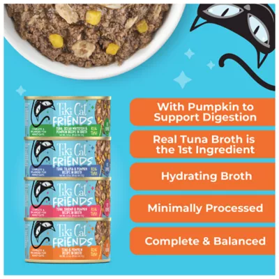 Tiki Cat Friends Adult Wet Cat Food - Grain Free, Fish With Pumpkin, Variety Pack, 12 Ct - Image 6