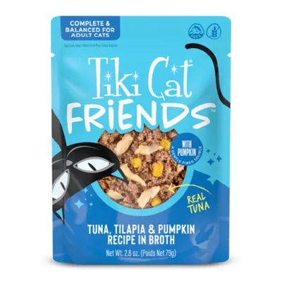 Tiki Cat Friends Adult Cat Wet Food - In Broth, With Pumpkin, 2.8 Oz Pouch - Image 1