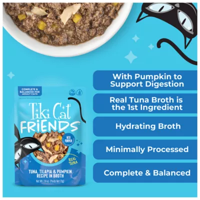 Tiki Cat Friends Adult Cat Wet Food - In Broth, With Pumpkin, 2.8 Oz Pouch - Image 5