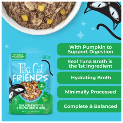Tiki Cat Friends Adult Cat Wet Food - In Broth, With Pumpkin, 2.8 Oz Pouch - Image 5