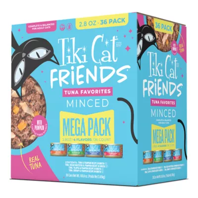 Tiki Cat Friends Adult Wet Cat Food - Grain Free, Fish With Pumpkin, Mega Pack, 36 Ct - Image 1
