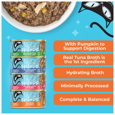 Tiki Cat Friends Adult Wet Cat Food - Grain Free, Fish With Pumpkin, Mega Pack, 36 Ct - Image 6