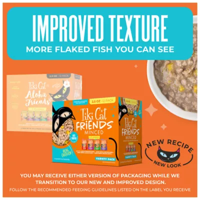 Tiki Cat Friends Adult Wet Cat Food - Grain Free, Chicken With Pumpkin, Variety Pack, 12 Ct Pouches - Image 2