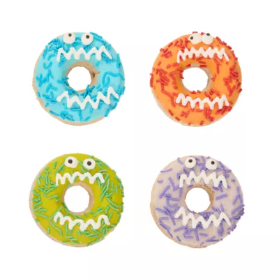 Thrills & Chills Lil' Monster Donuts Rawhide-Free Dog Treats, Peanut Butter Flavor 4 ct - Image 1