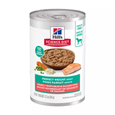 Hill's Science Diet Adult Dog Wet Food, Salmon & Vegetable Stew, 12 x 354 g - Image 1