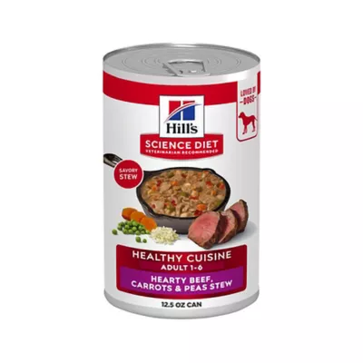 Hill's Science Diet Adult Healthy Cuisine Canned Dog Food, Hearty Beef, Carrots & Peas Stew - Image 1