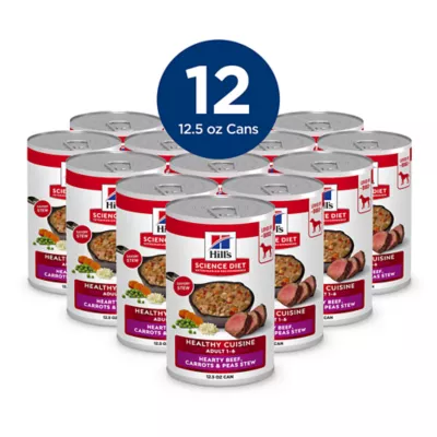 Hill's Science Diet Adult Healthy Cuisine Canned Dog Food, Hearty Beef, Carrots & Peas Stew - Image 3