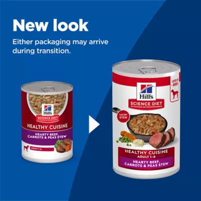 Hill's Science Diet Adult Healthy Cuisine Canned Dog Food, Hearty Beef, Carrots & Peas Stew - Image 7