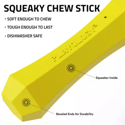 Playology Chicken Scented Squeaky Chew Stick Dog Toy, Jumbo - Image 2