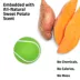 Playology Sweet Potato Scented Squeaky Chew Ball Dog Toy, Small 3-Pack image thumbnail 4