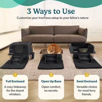 Petcove IronPaw Stainless Steel Litter Box - Scratch Resistant - Ultra-Durable - Image 2