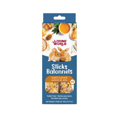 Living World Rabbit Treat Sticks, Honey Flavour, 2-pack - Image 1