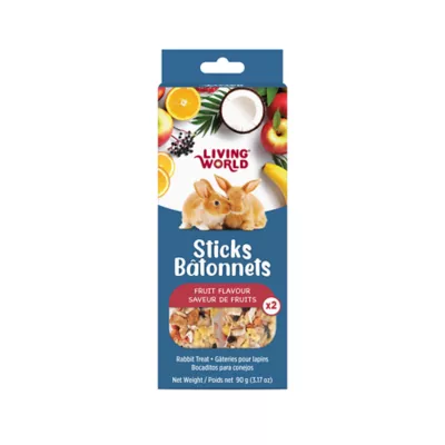 Living World Rabbit Treat Sticks, Fruit Flavour, 2-pack - Image 1