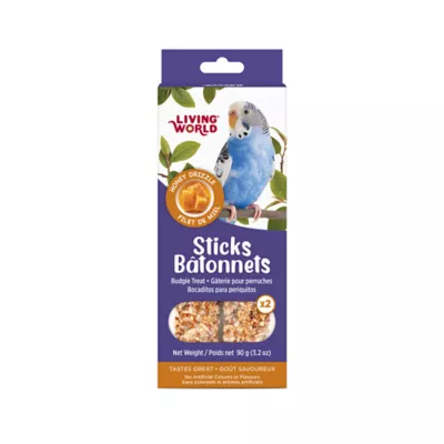 Living World Sticks, Budgie Treat, Honey Drizzle, 2 sticks - Image 1