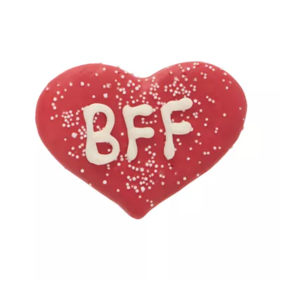 Wiggles & Wags Heart "BFF" Decorated Cookie Dog Treat, Apple Cinnamon Flavor 1.66 oz - Image 1