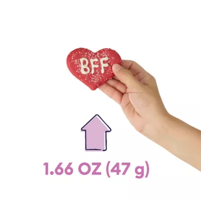 Wiggles & Wags Heart "BFF" Decorated Cookie Dog Treat, Apple Cinnamon Flavor 1.66 oz - Image 2