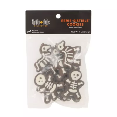 Thrills & Chills Eerie-sistible Cookies Dog Treats - Peanut Butter Flavor 4 oz - Image 2