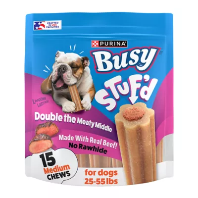 Purina® Busy Bone Stuff'D Adult Dog Chews - Beef Flavor 15 ct - Image 1