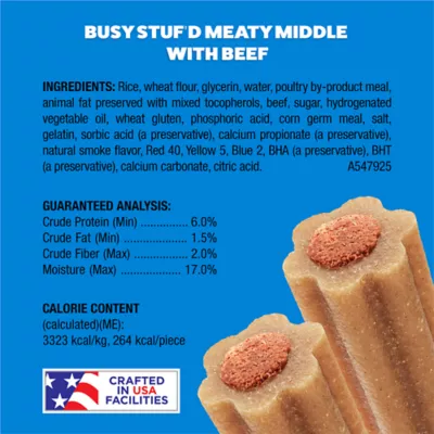 Purina® Busy Bone Stuff'D Adult Dog Chews - Beef Flavor 15 ct - Image 6