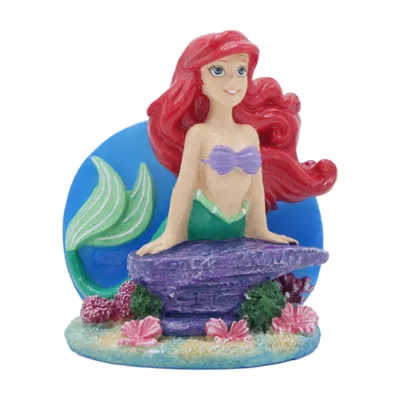 Penn-Plax® The Little Mermaid® Ariel on Rock Aquarium Ornament Fish Tank Decor - Image 1