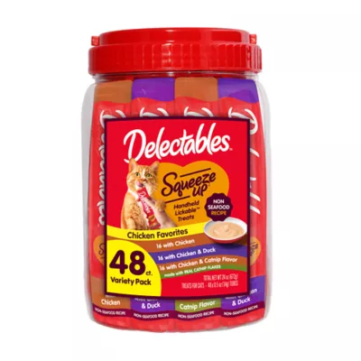 Hartz Delectables™ Squeeze Up® Lickable Cat Treat - Chicken Favorites Variety Pack - Image 1