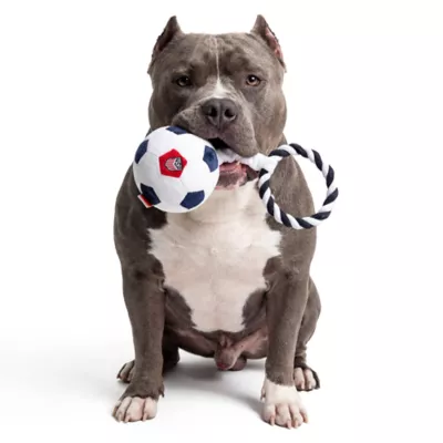 US Soccer Ball Plush With Rope Dog Toys - Image 5