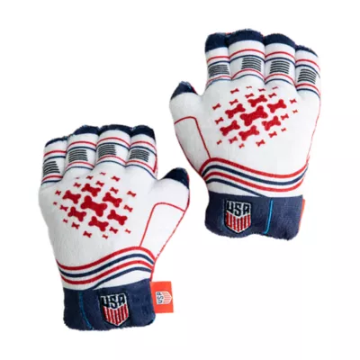 US Soccer Gloves Plush Dog Toys - Image 1