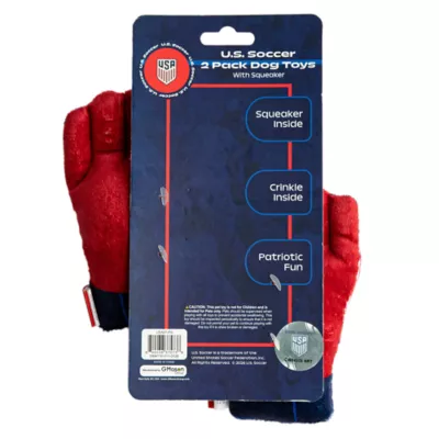 US Soccer Gloves Plush Dog Toys - Image 4