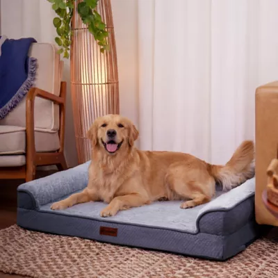 FurHaven Cooling Gel-Top Dreamer Plush Sofa Dog Bed - Image 3