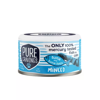 Pure Cravings Mercury Tested Adult Wet Cat Food - Grain Free, Minced, 3 Oz - Image 1