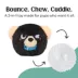 HugSmart® Squeaky Spiky Ball Plush Black Bear Canada Dog Toy image thumbnail 3