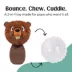 HugSmart® Squeaky Spiky Ball Plush Beaver Canada Dog Toy image thumbnail 3