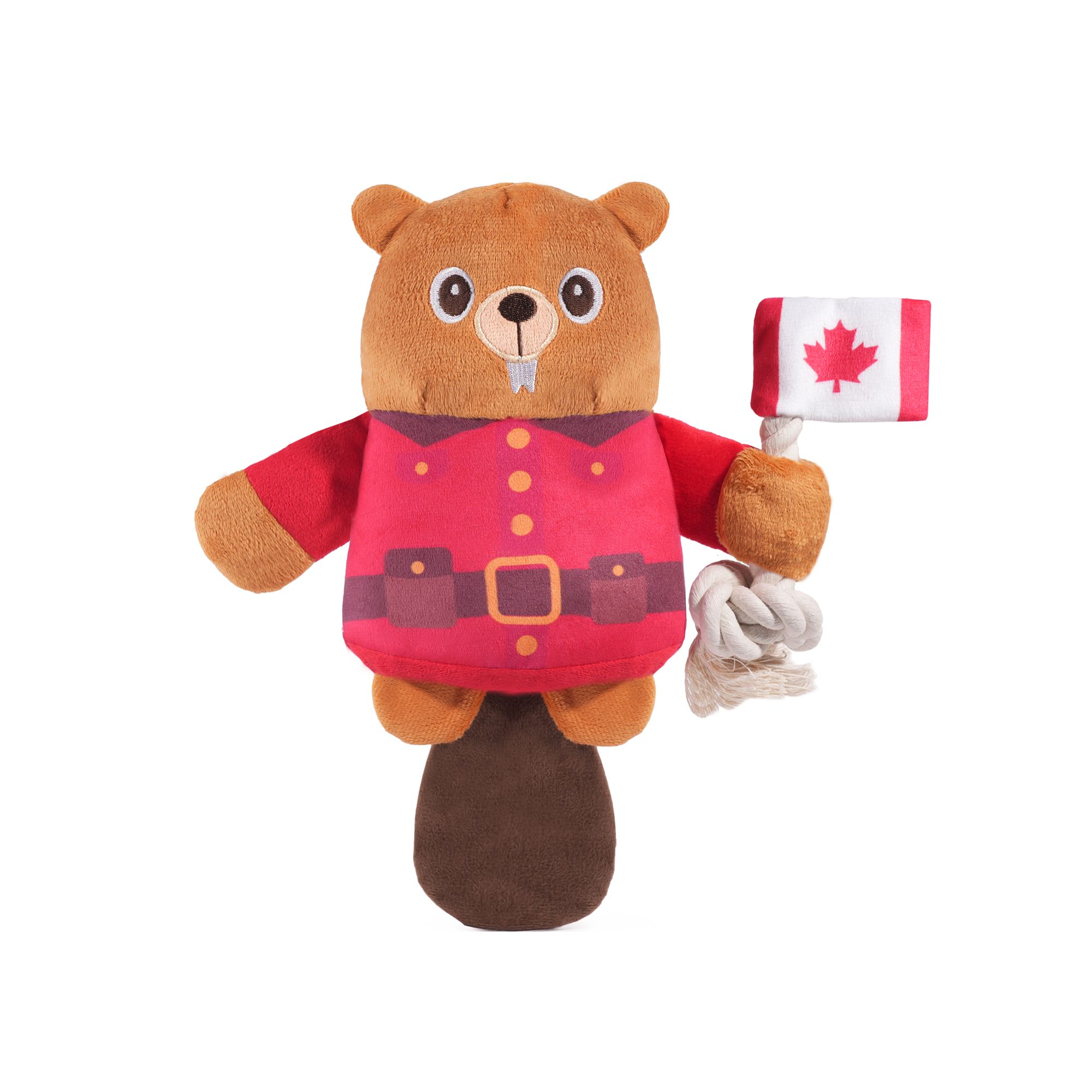 Canada Day RCMP Beaver holding Canadian Flag