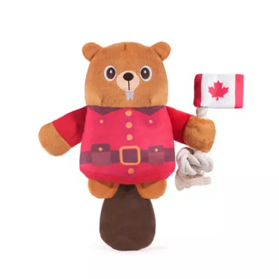HugSmart Canada Day RCMP Beaver Dog Toy - Image 1