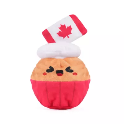 HugSmart Canada Day Cupcake Ball Dog Toy - Image 1