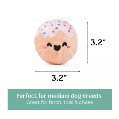 HugSmart® Squeaky Spiky Ball Plush Pawbit Canada Dog Toy - Image 2