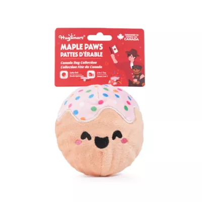 HugSmart® Squeaky Spiky Ball Plush Pawbit Canada Dog Toy - Image 4