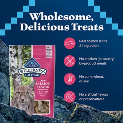 Blue Buffalo Wilderness™ Adult Crunchy Cat Treats - Salmon - Image 7