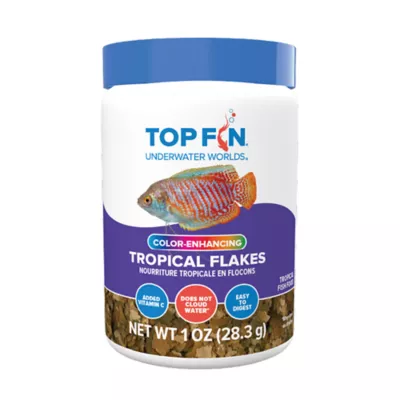 Top Fin® Color Enhancing Tropical Flakes Fish Food - Freshwater Fish Food - 1-7.06 oz - Image 1
