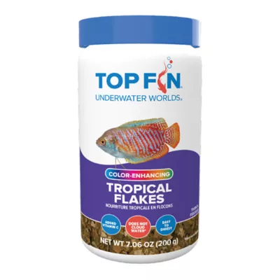 Top Fin® Color Enhancing Tropical Flakes Fish Food - Freshwater Fish Food - 1-7.06 oz - Image 1