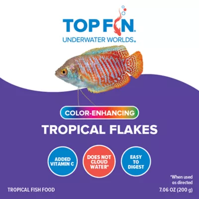 Top Fin® Color Enhancing Tropical Flakes Fish Food - Freshwater Fish Food - 1-7.06 oz - Image 2