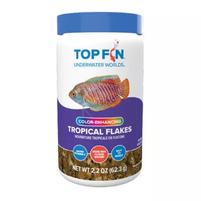 Top Fin® Color Enhancing Tropical Flakes Fish Food - Freshwater Fish Food - 1-7.06 oz - Image 1