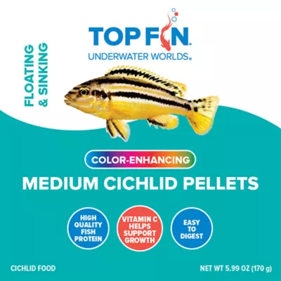 Top Fin® Color Enhancing Cichlid Pellets - Fish Food, Fish Tank Pellets - 5.99 oz - Image 2